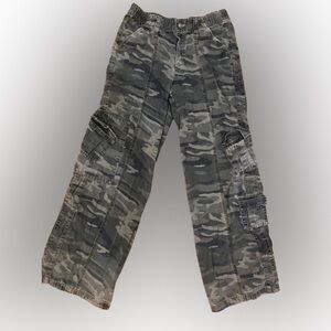 Army print Urban Outfitters wide leg pants